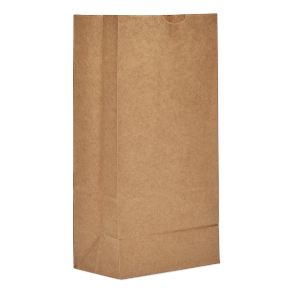 General Paper Bags, 50 lbs Cap., No 8, 6.13"w x 4.13"d x 12.44"h, Kraft, PK500 89319 - main